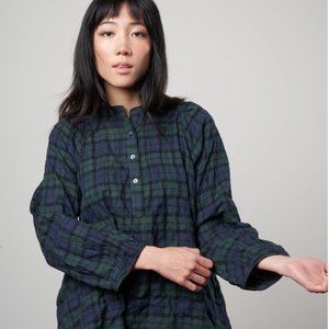 NWOT Pietsie Atlin blouse - Forest Plaid